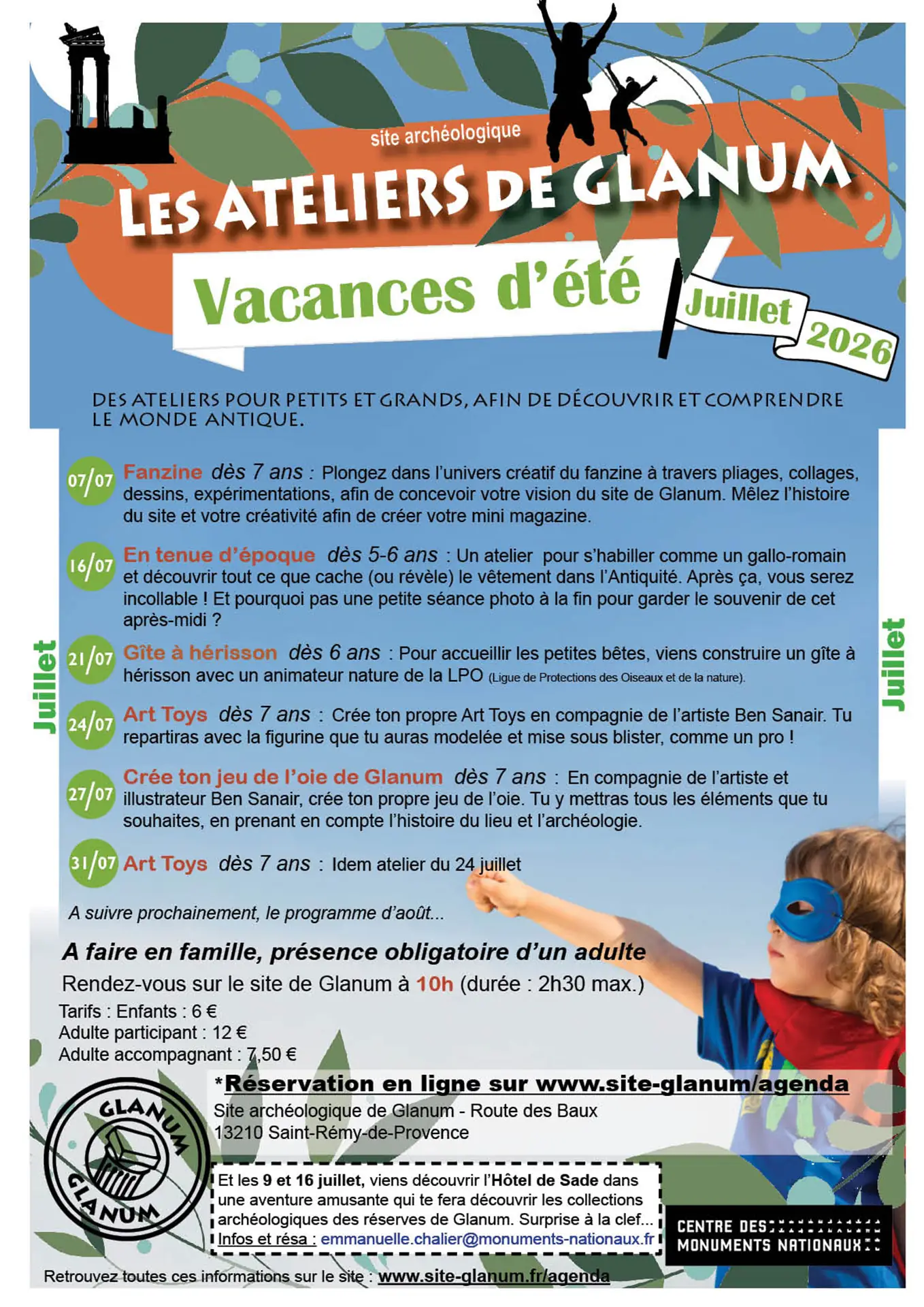 Les Vacances d'été de Glanum
