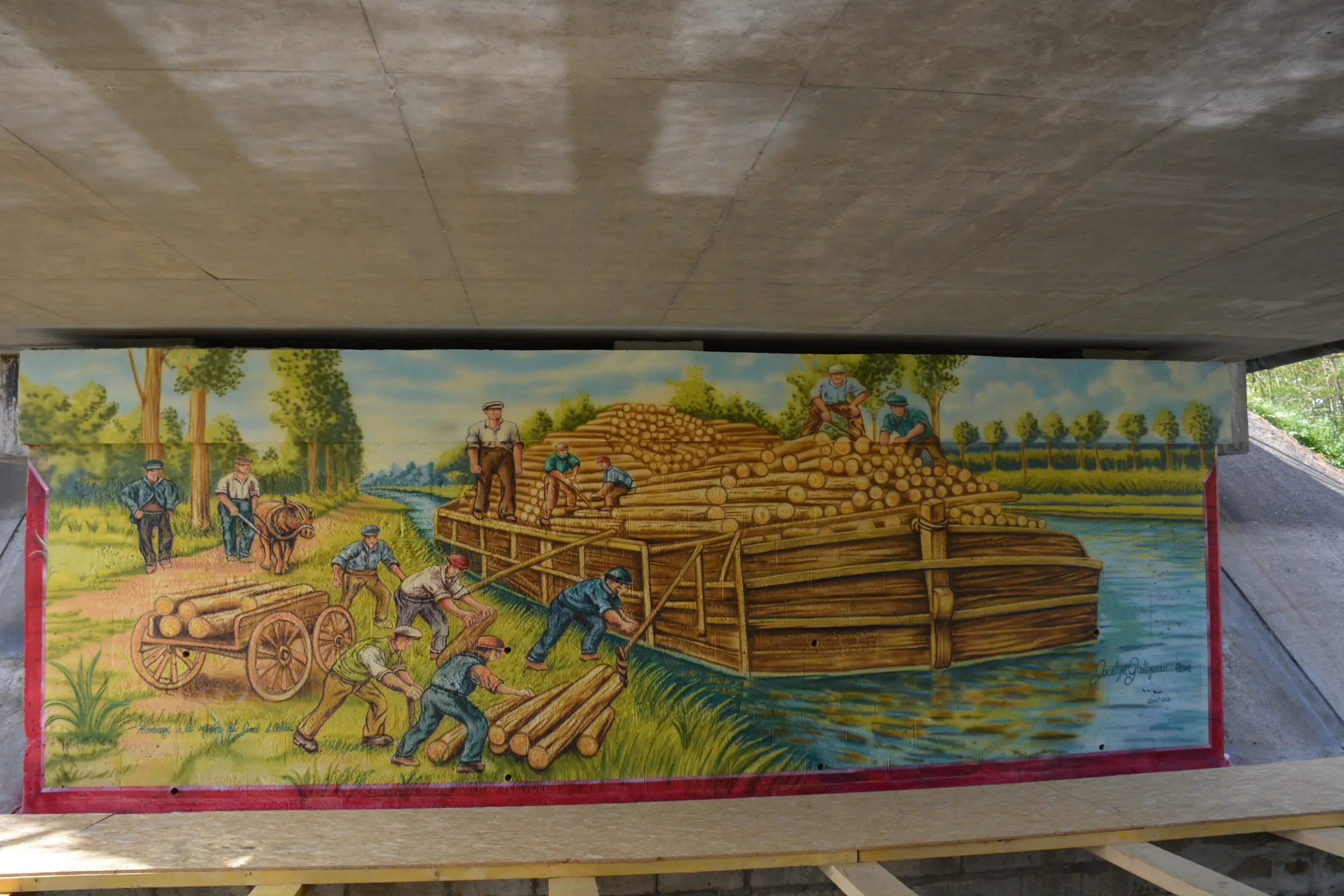 Fresque de Jocelyn Galipeau sur le Canal d'Orléans