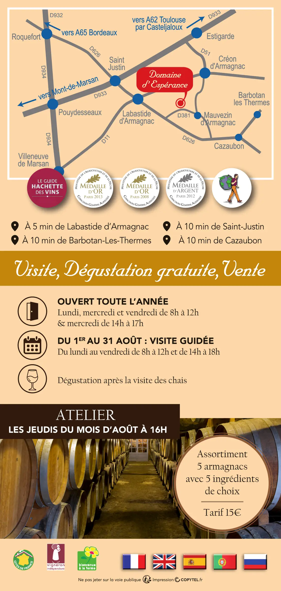 Atelier : Accord de l'Armagnac