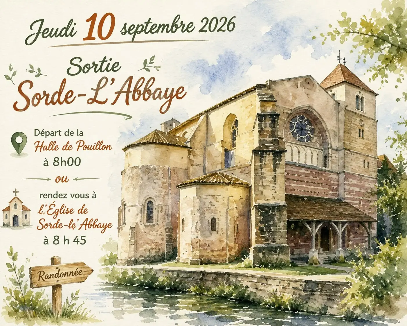 Sortie à Sorde l'Abbaye