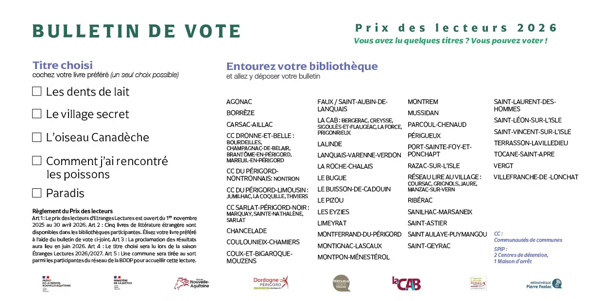 Etranges lectures - prix des lecteurs
