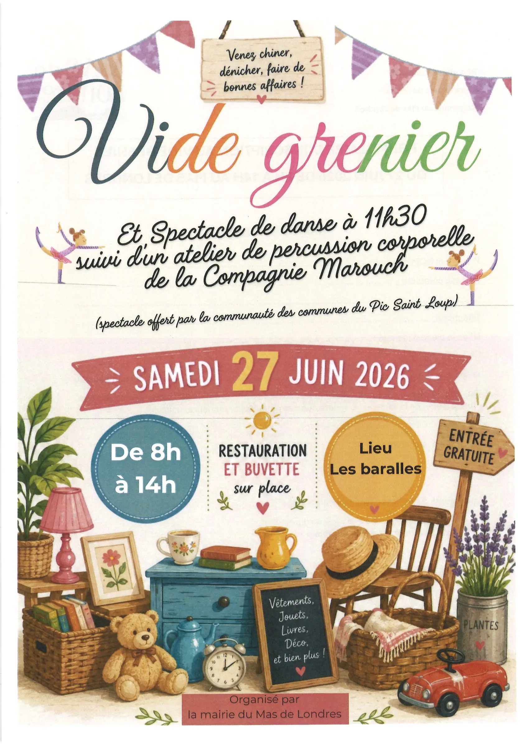 Vide grenier et spectacle