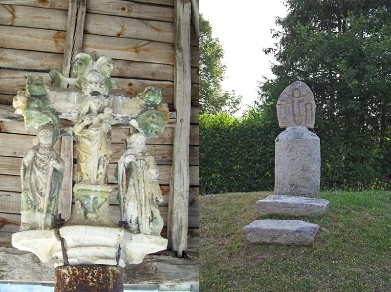 Croix du cimetière et croix monumentale