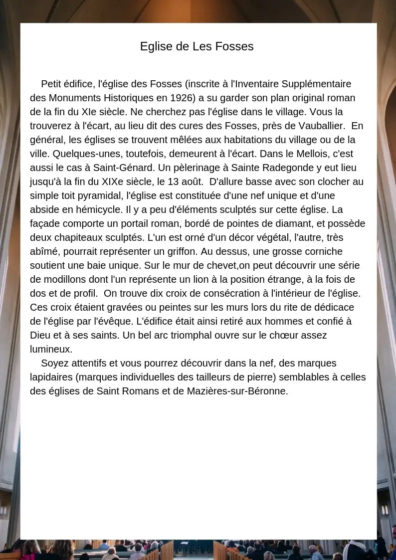 Eglise Les Fosses