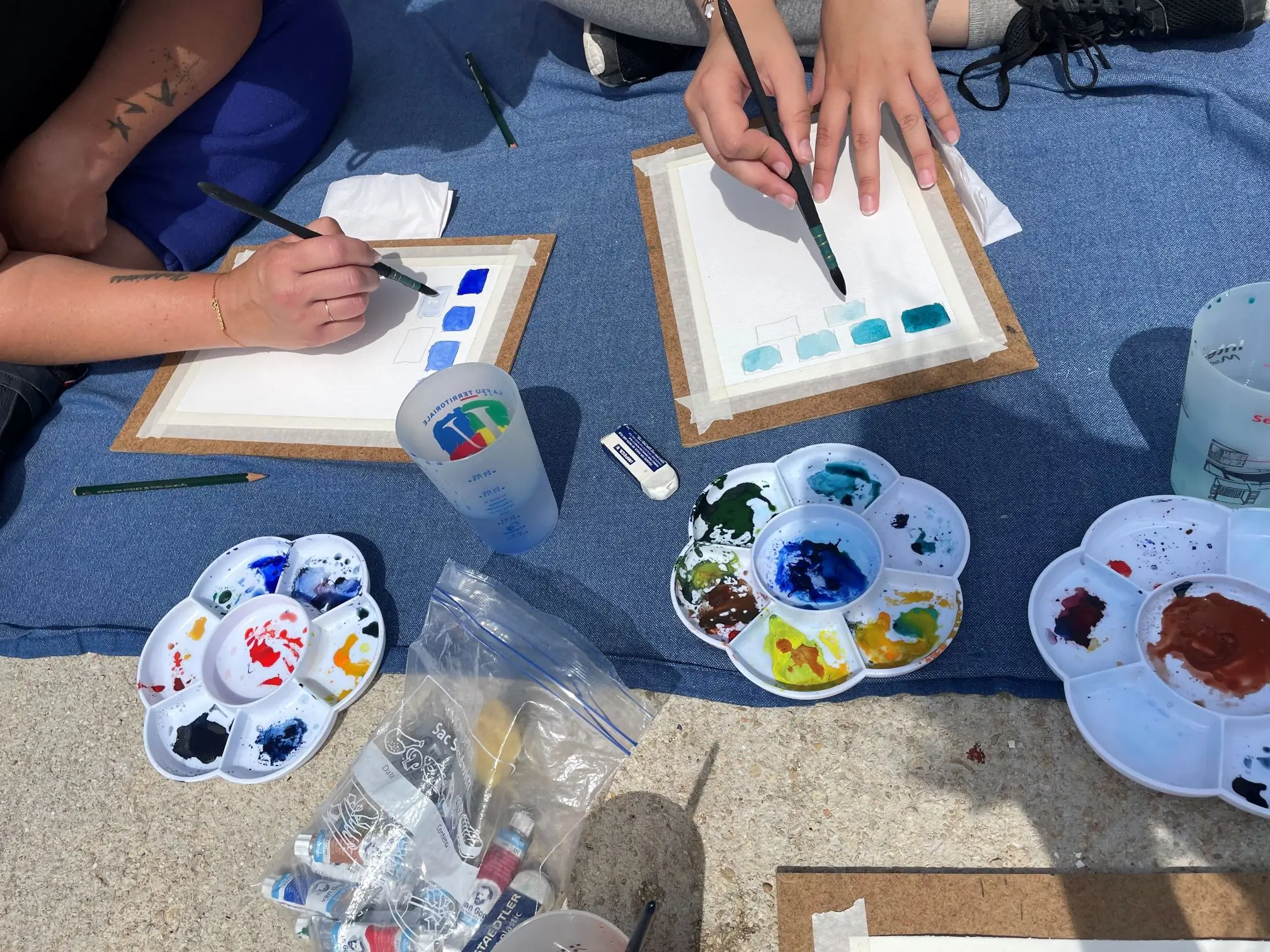 Carnet de voyages et aquarelle en plein air juillet