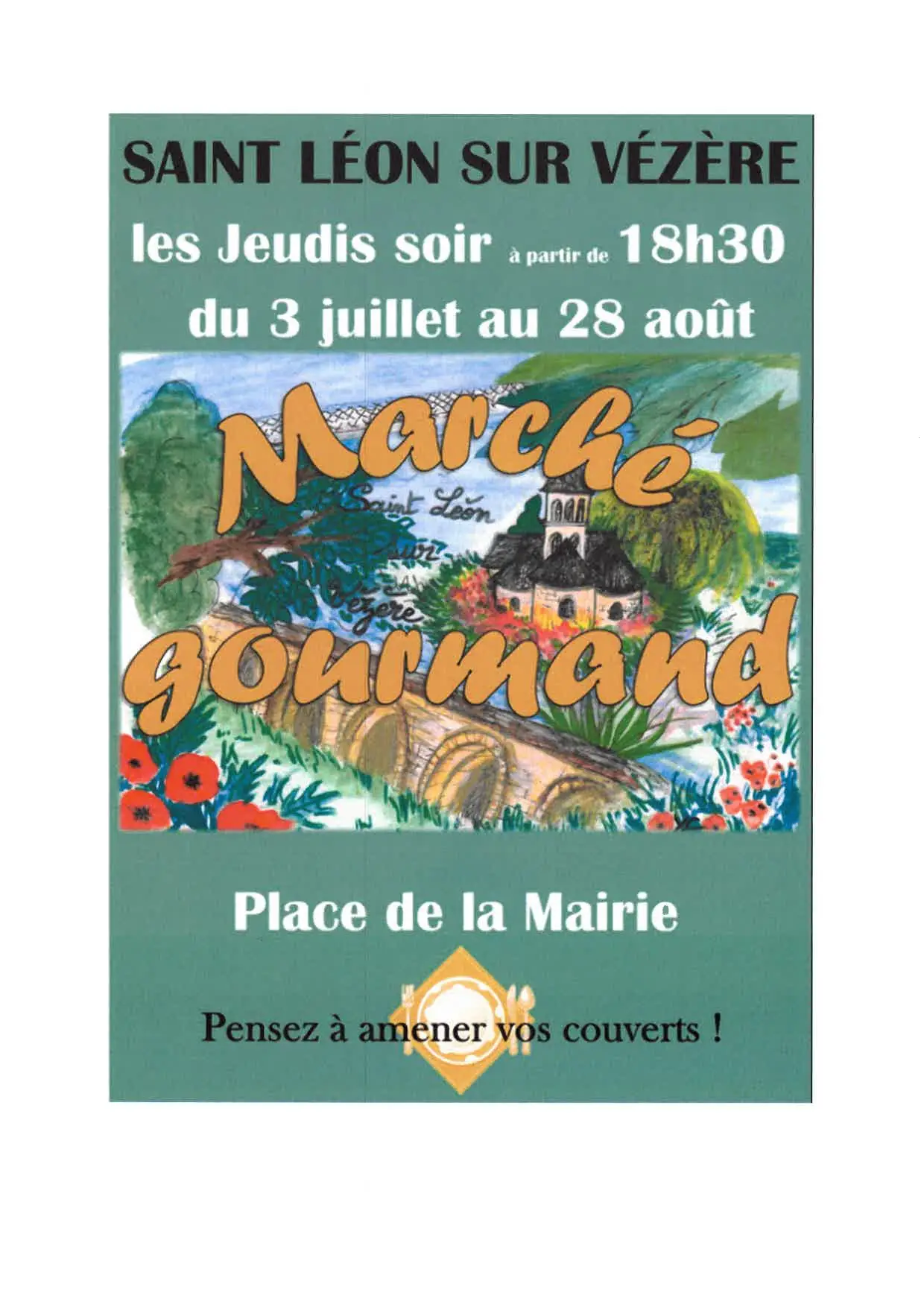 Marché gourmand nocturne à Saint-Léon-sur-Vézère