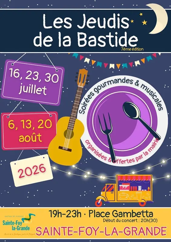 Soirées gourmandes et musicales : Les Jeudis de la Bastide
