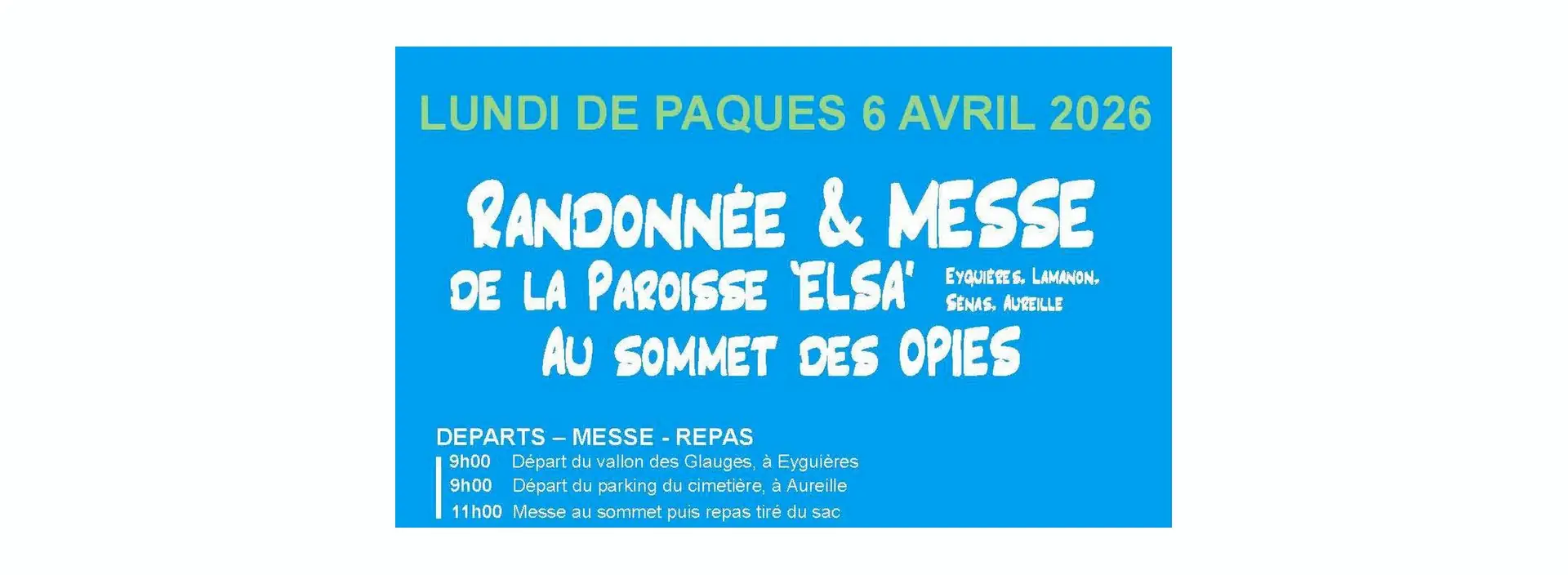 Randonnée & messe de la paroisse ELSA au sommet des Opies