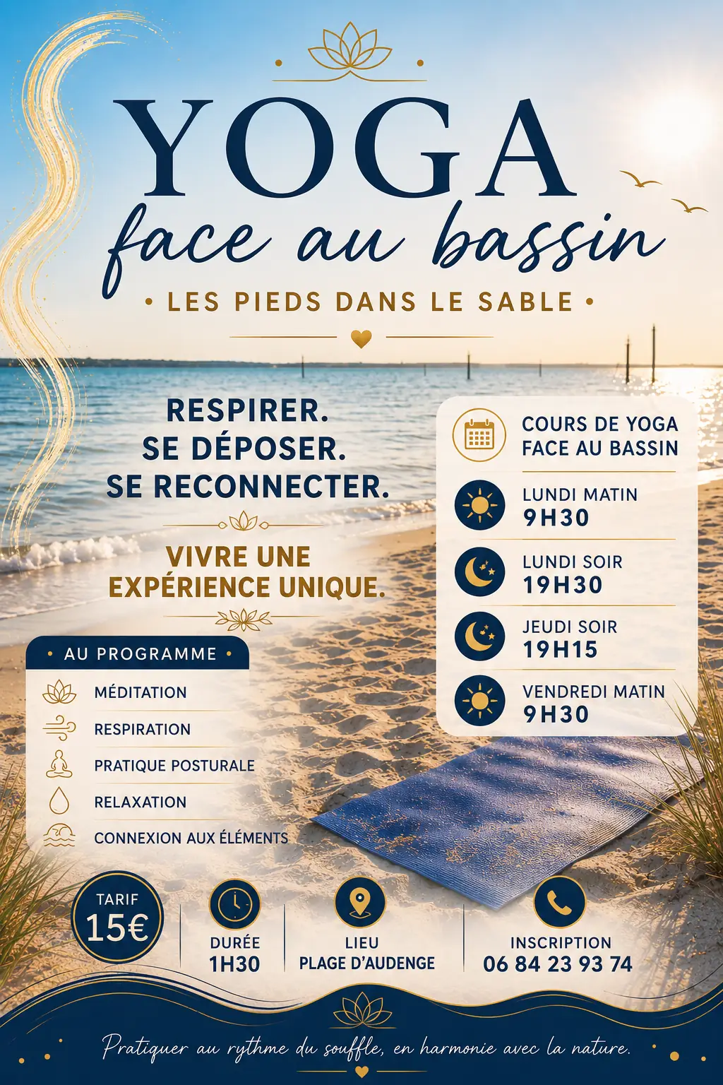 Yoga face au bassin