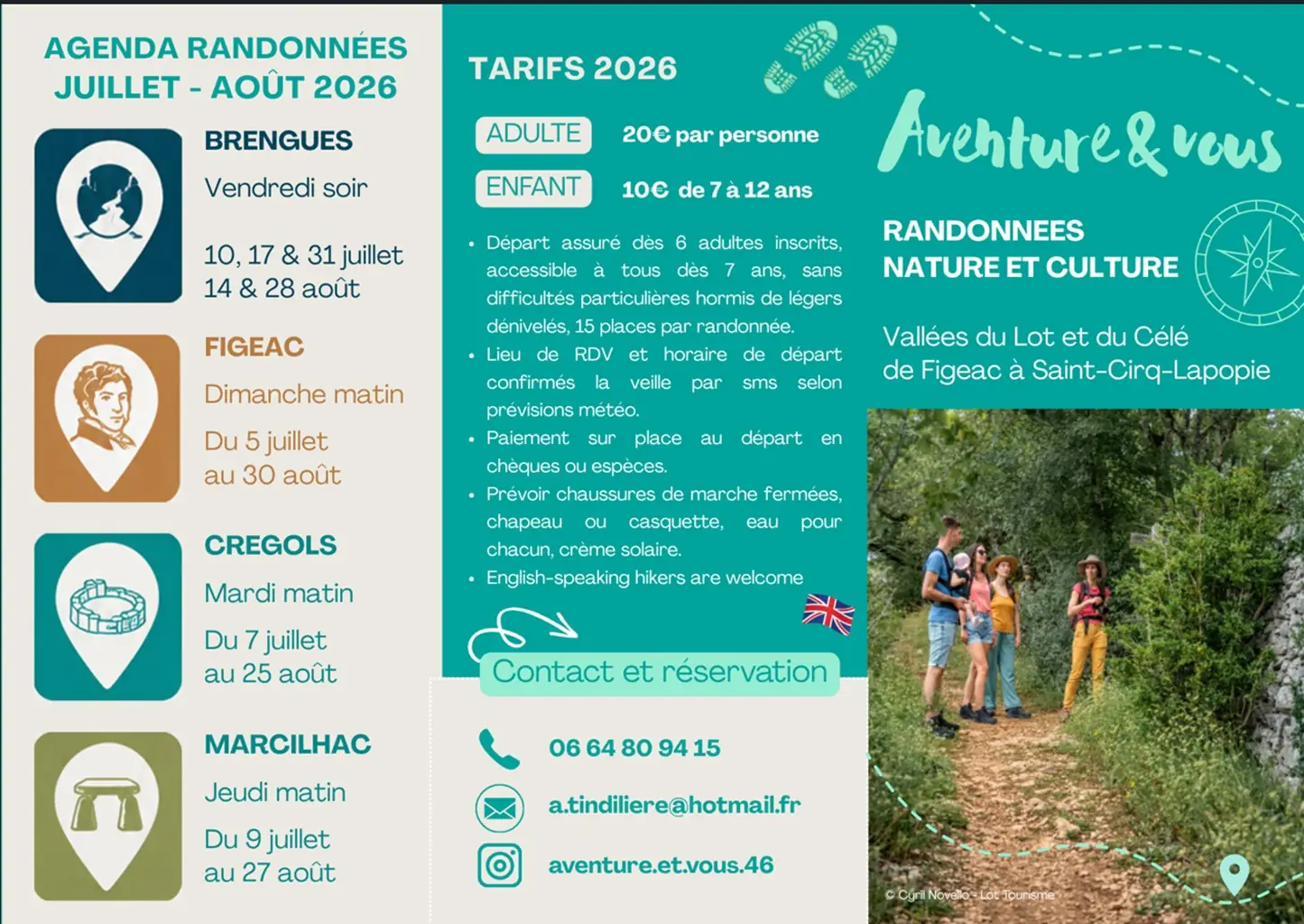 Randonnée nocturne à Brengues, dans la vallée du Célé