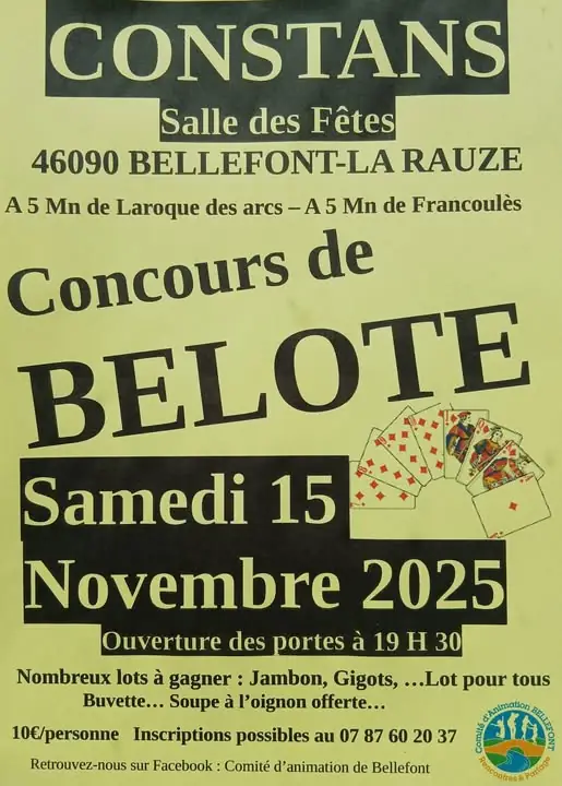 Concours de belote à Constans