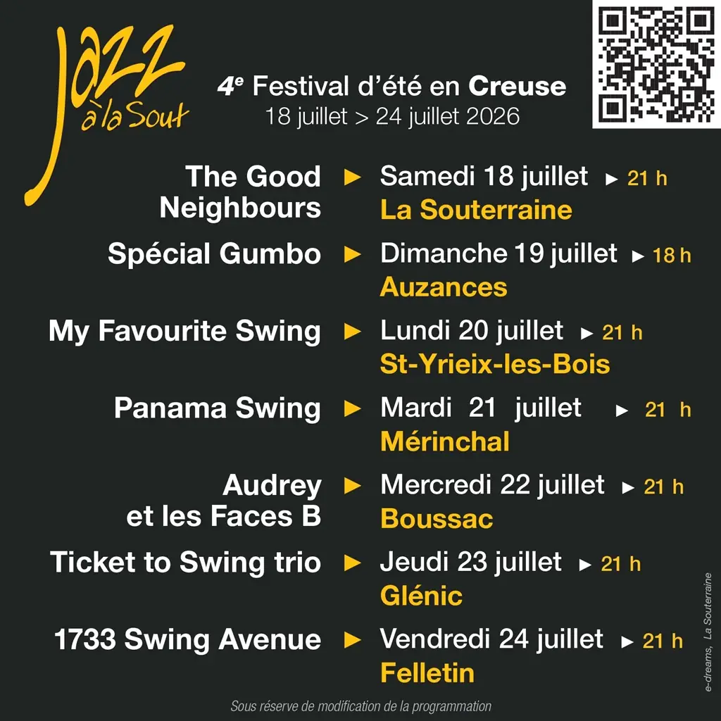4e Festival d'été en Creuse Jazz à la Sout