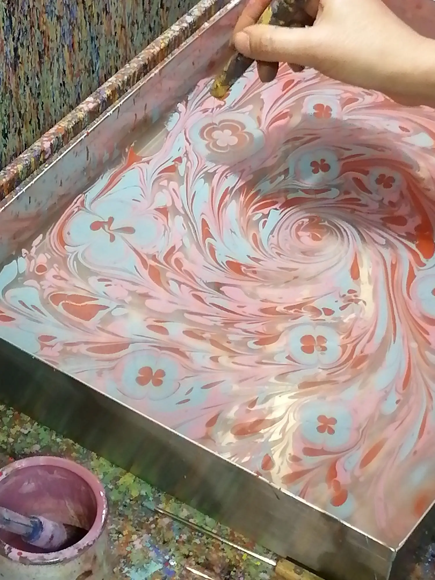 Atelier de pratique artistique | Marbrage ebru