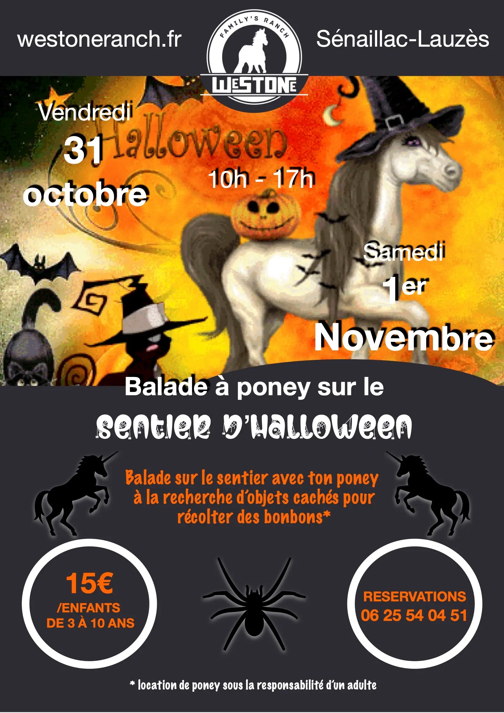 Balades à Poney sur le Sentier d'Halloween