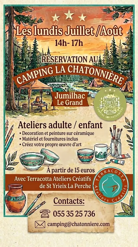 Atelier décoration sur céramique