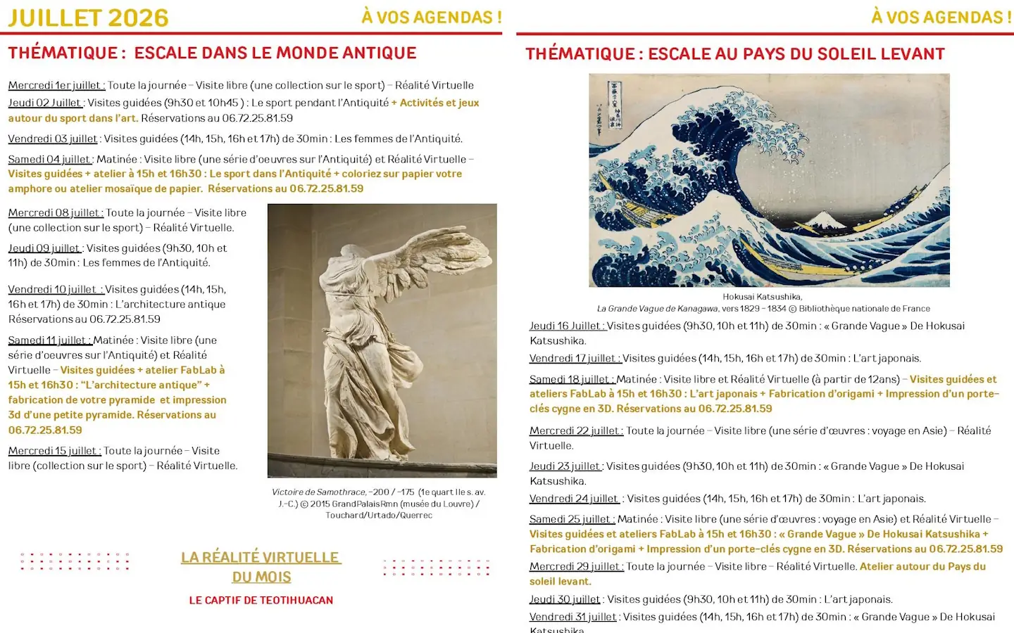 Micro-Folie-thématique "Escale au pays du soleil levant" : visite libre-réalité virtuelle-visites guidées- atelier FabLab