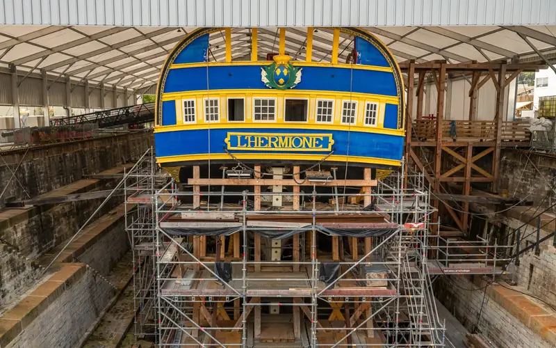 L'Hermione au port de Bayonne