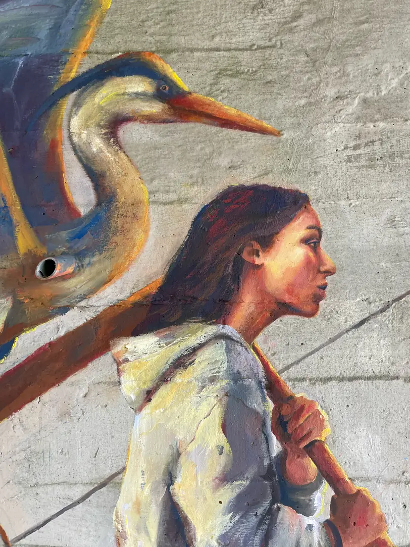 Fresque de Mapecco sur le Canal d'Orléans