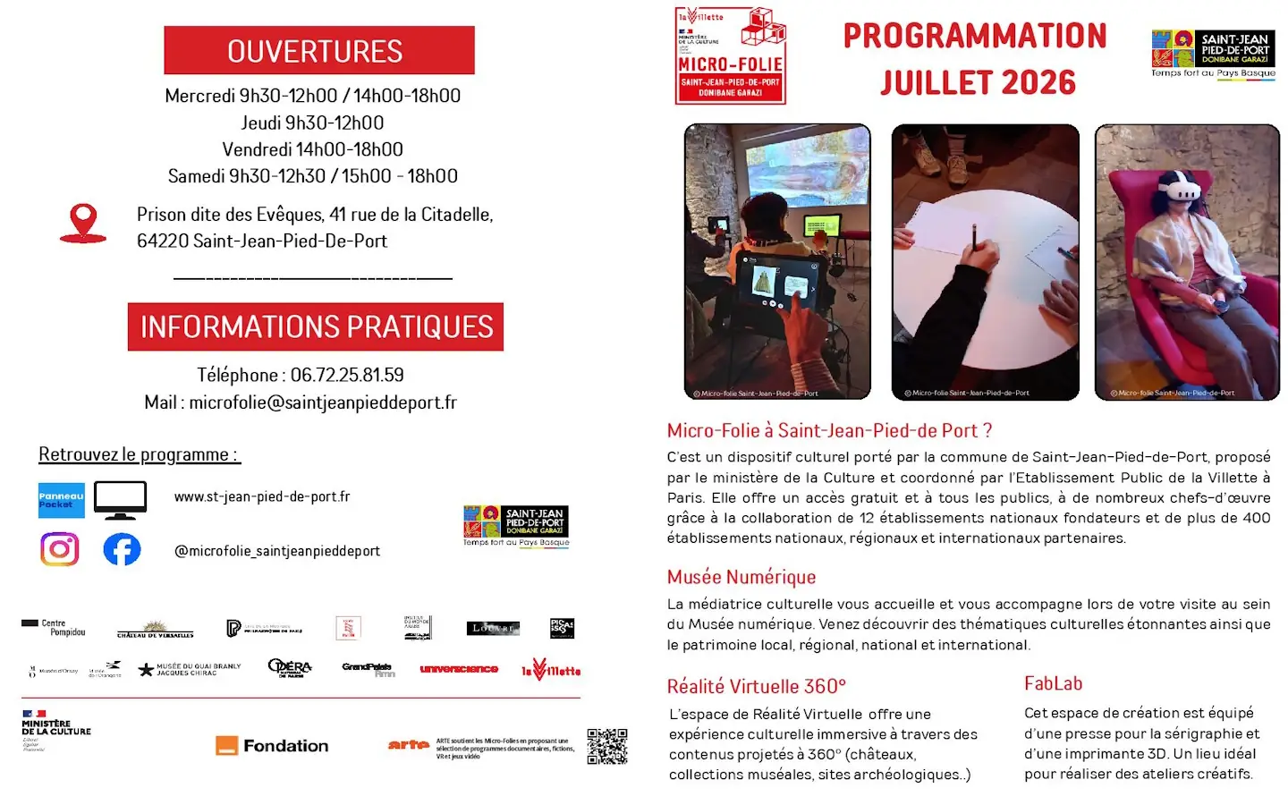 Micro-Folie-thématique "Escale au pays du soleil levant" : visite libre-réalité virtuelle-visites guidées- atelier FabLab
