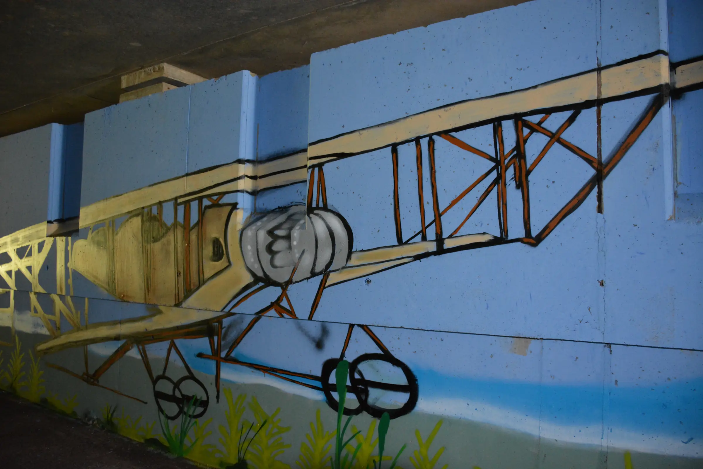 Fresque de Cédric Arfa sur le Canal d'Orléans (D2060)