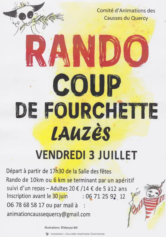 Rando Coup de fourchette à Lauzès