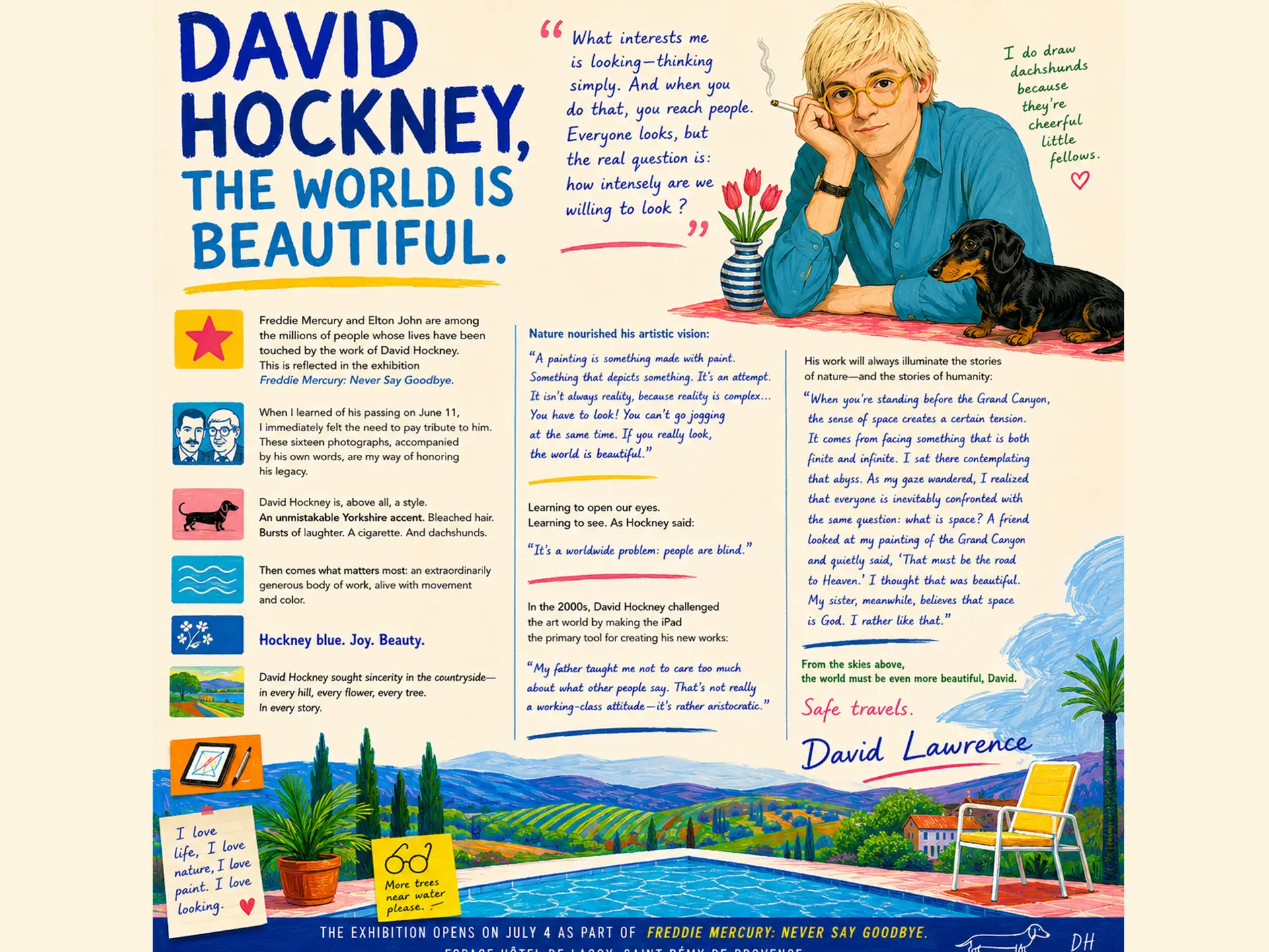 Exposition : "David Hockney, le monde est beau"