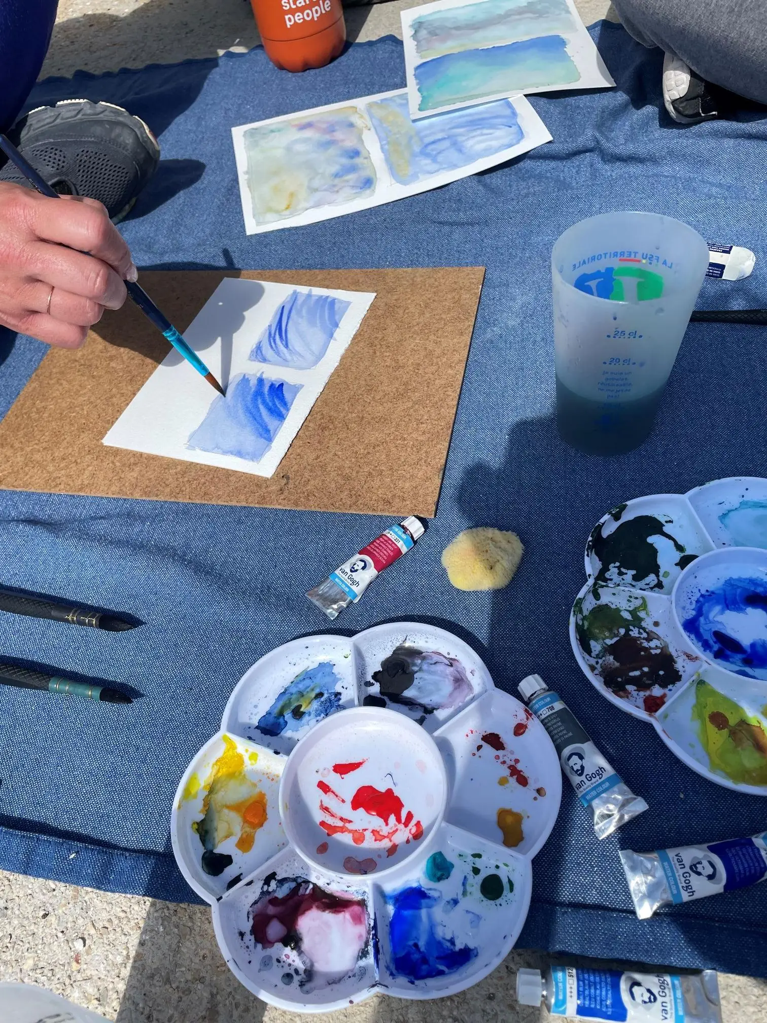 Carnet de voyages et aquarelle en plein air juillet