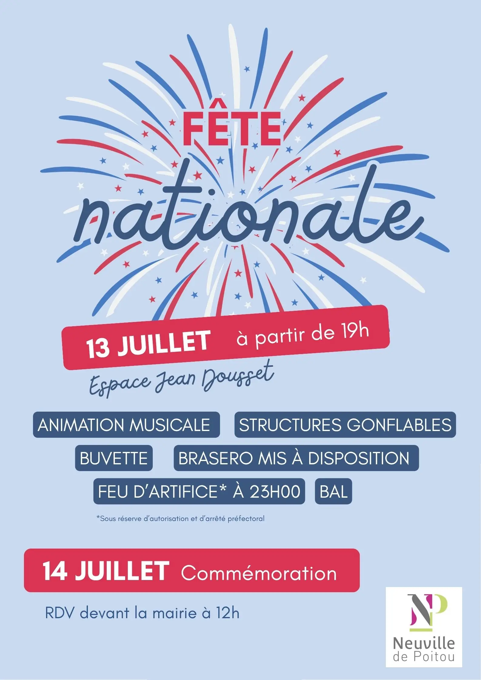Festivités de la fête nationale - Neuville-de-Poitou