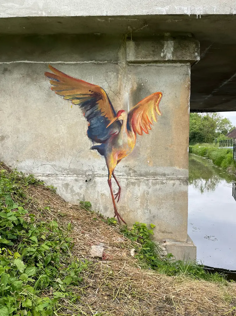Fresque de Mapecco sur le Canal d'Orléans