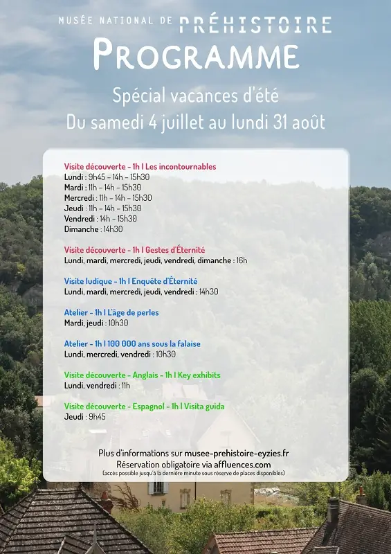 Les vacances d'été au Musée national de Préhistoire