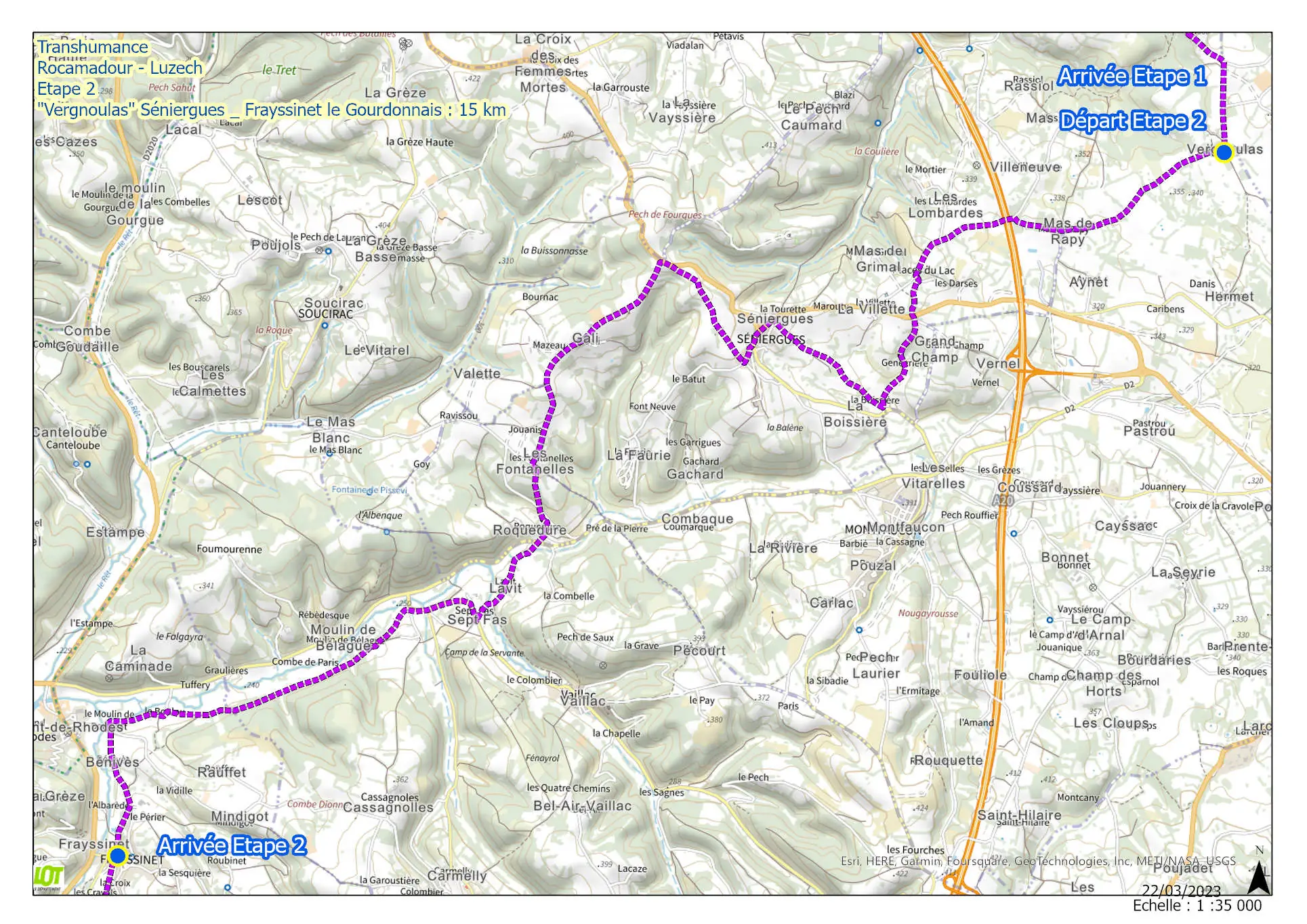 Transhumance Rocamadour - Luzech : étape Séniergues - Frayssinet le Gourdonnais