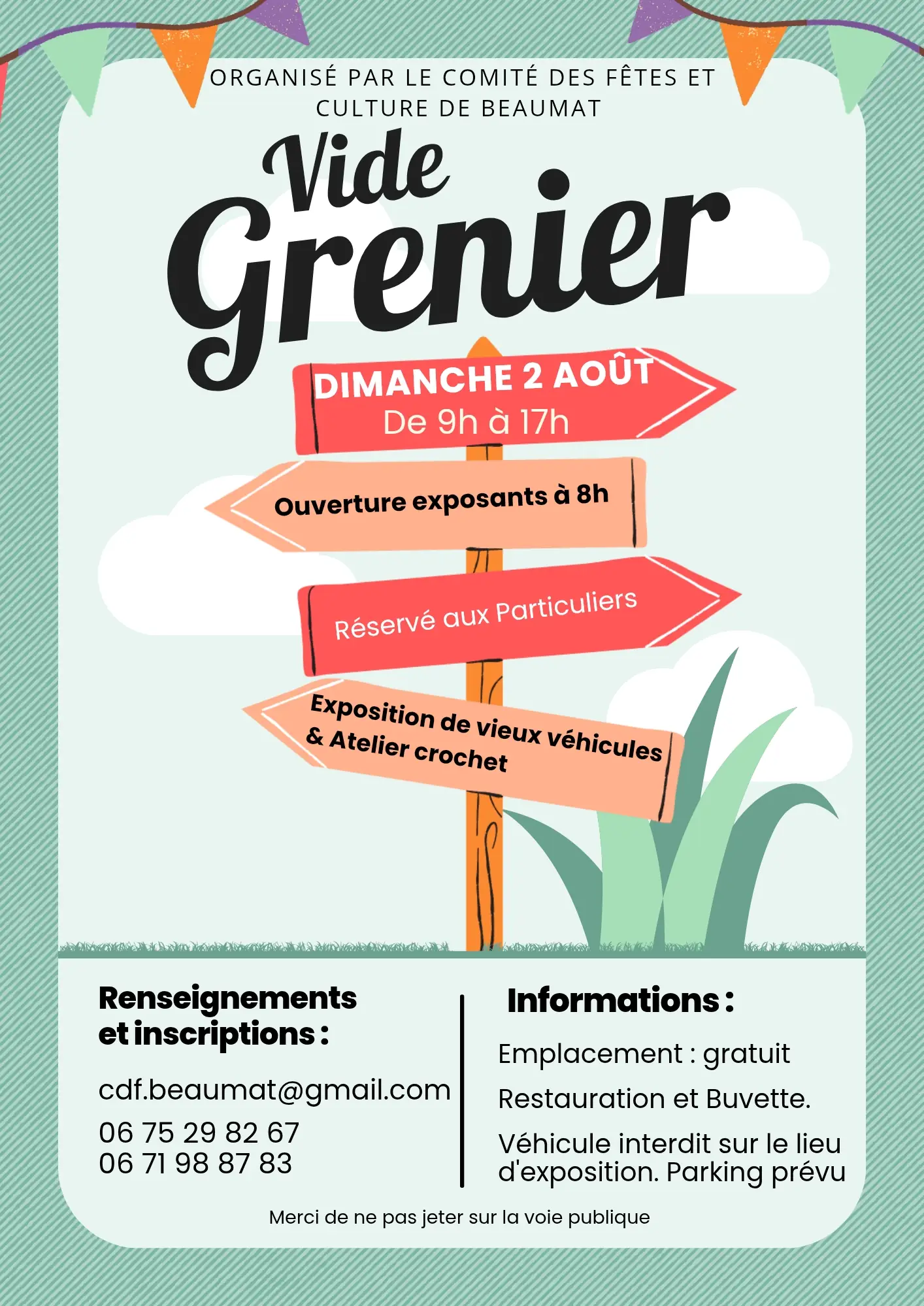 Vide grenier à Beaumat
