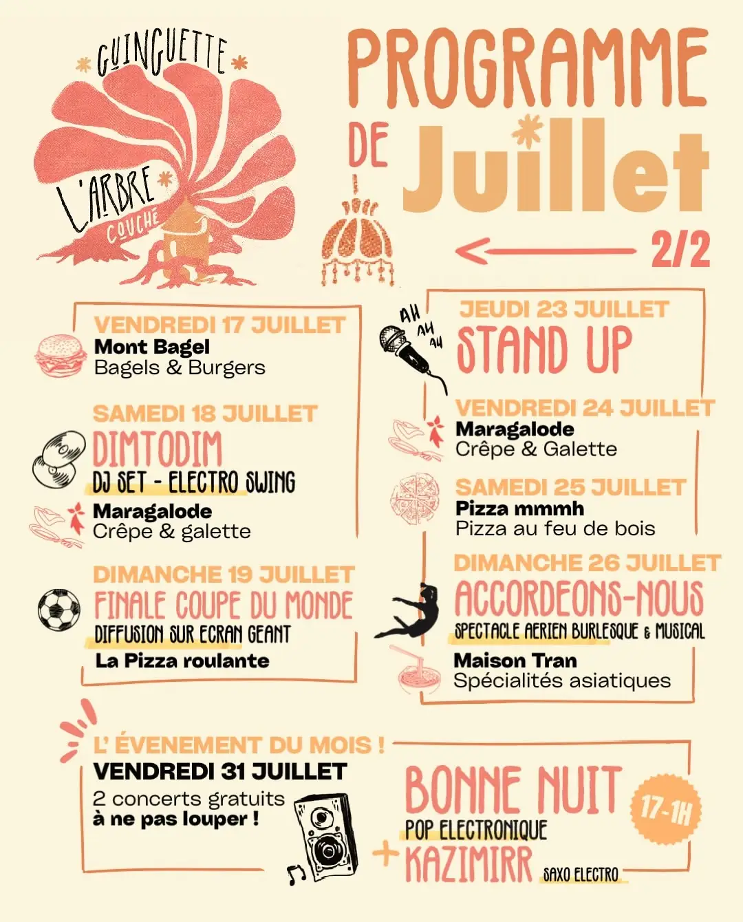 Soirée stand-up à La Guinguette de l'Arbre Couché