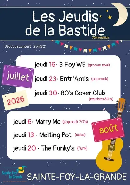 Soirées gourmandes et musicales : Les Jeudis de la Bastide