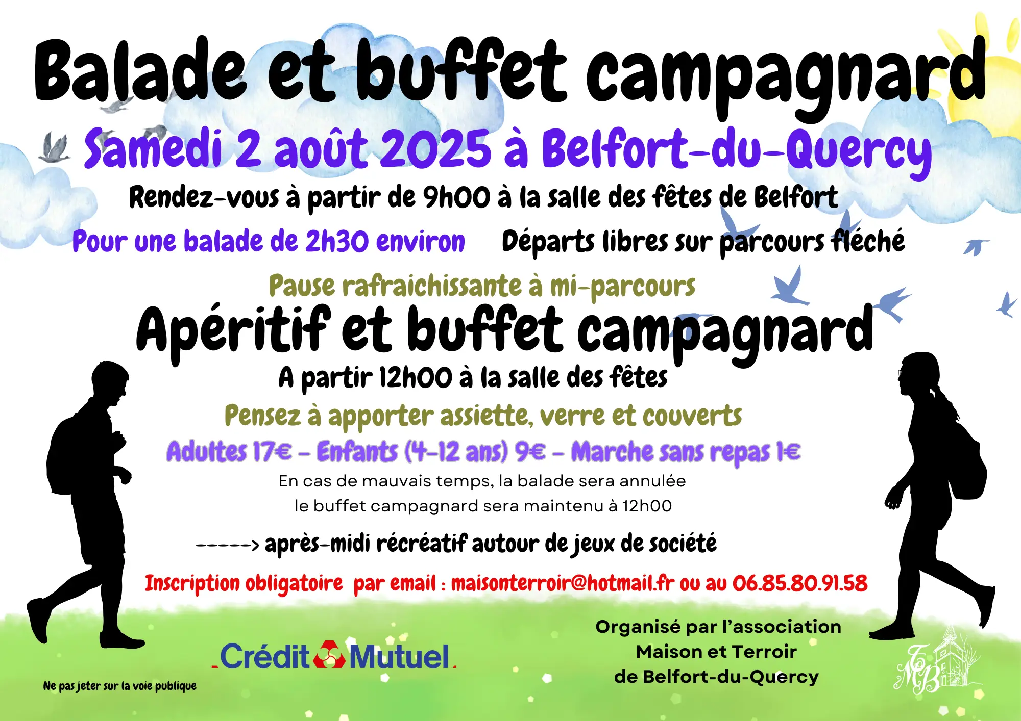 Balade et buffet campagnard
