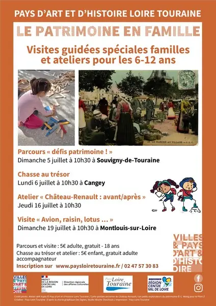 Visite famille "Avion, raisin, lotus" à Montlouis-sur-Loire