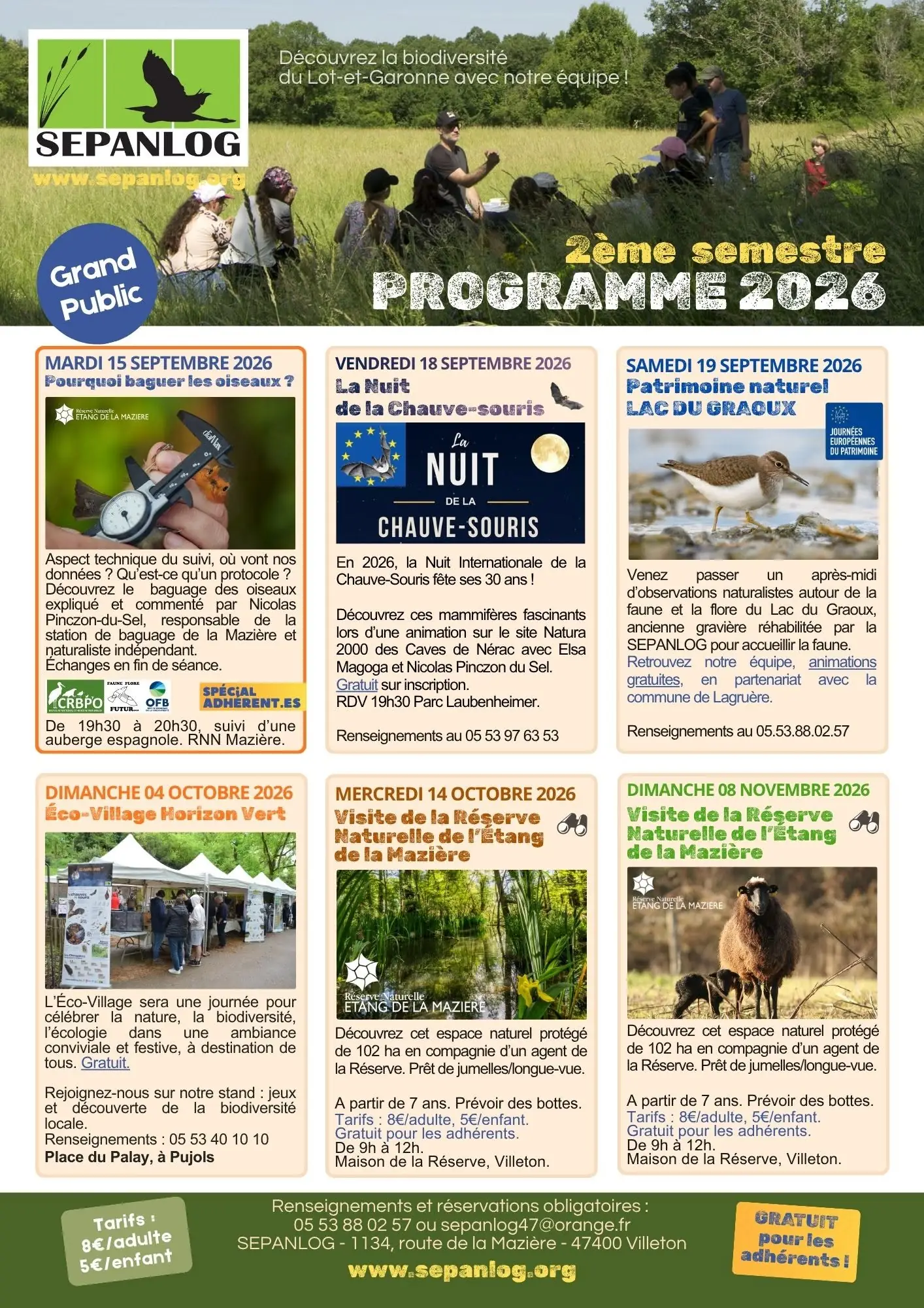 Visite de la Réserve Naturelle de l'Étang de la Mazière