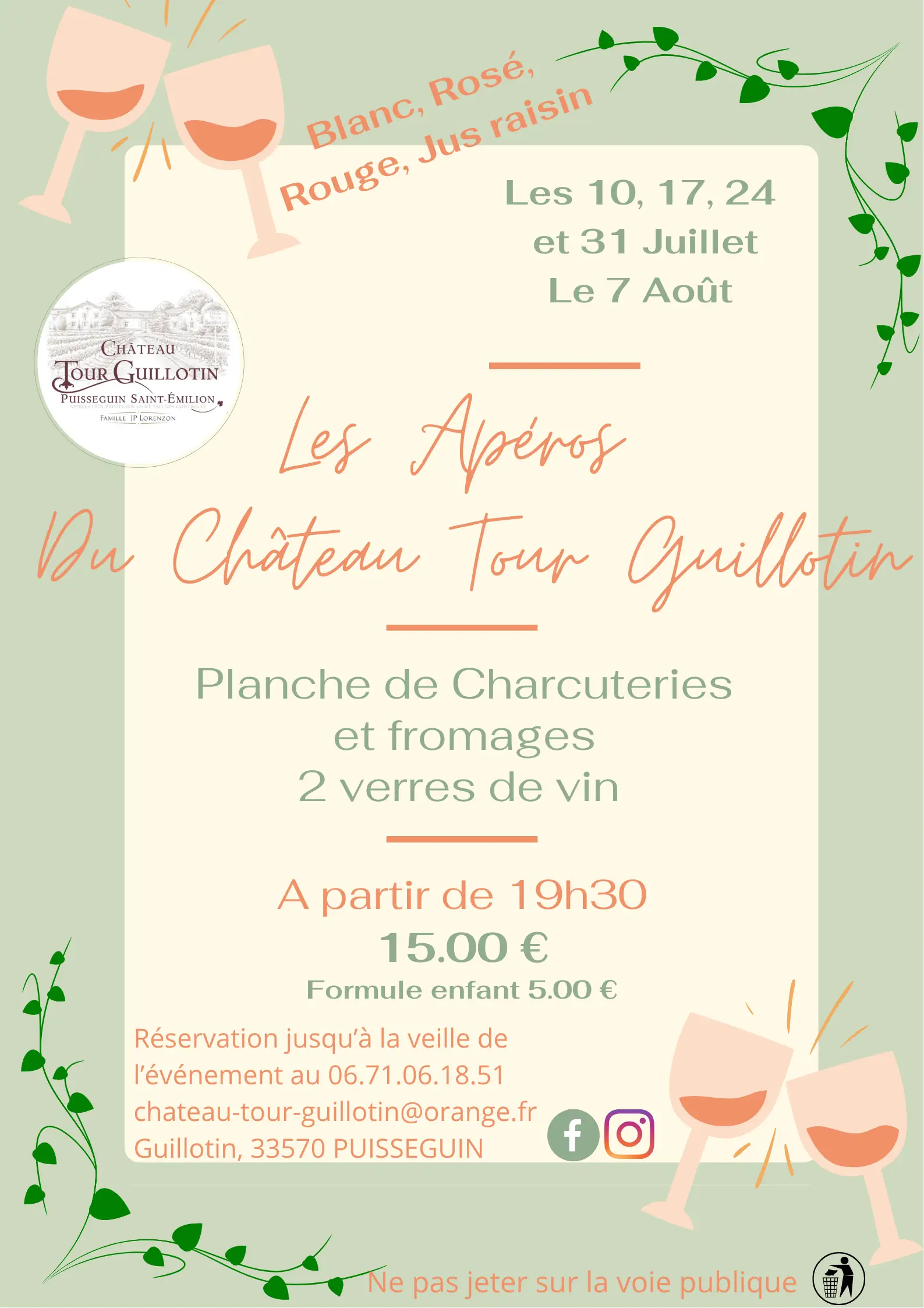 Les Apéros du Château Tour Guillotin