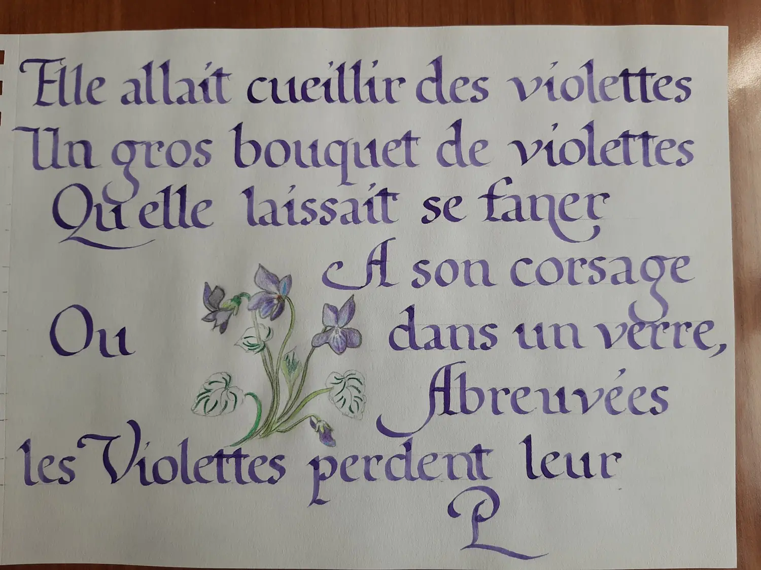 Atelier calligraphie "écriture Caroline"