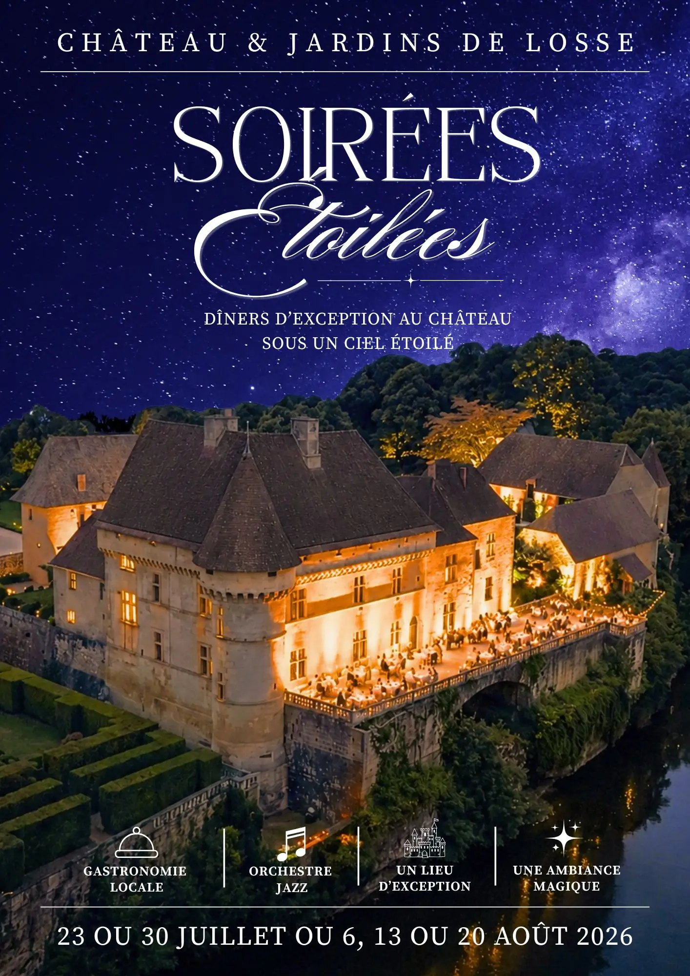 Les soirées étoilées au Château de Losse
