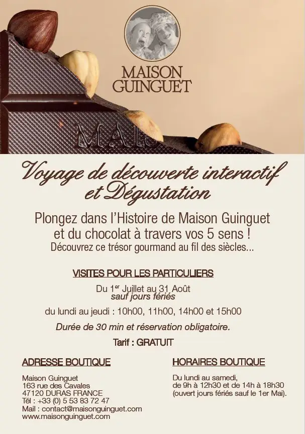 Visite de notre fabrique de chocolats à la maison Guinguet