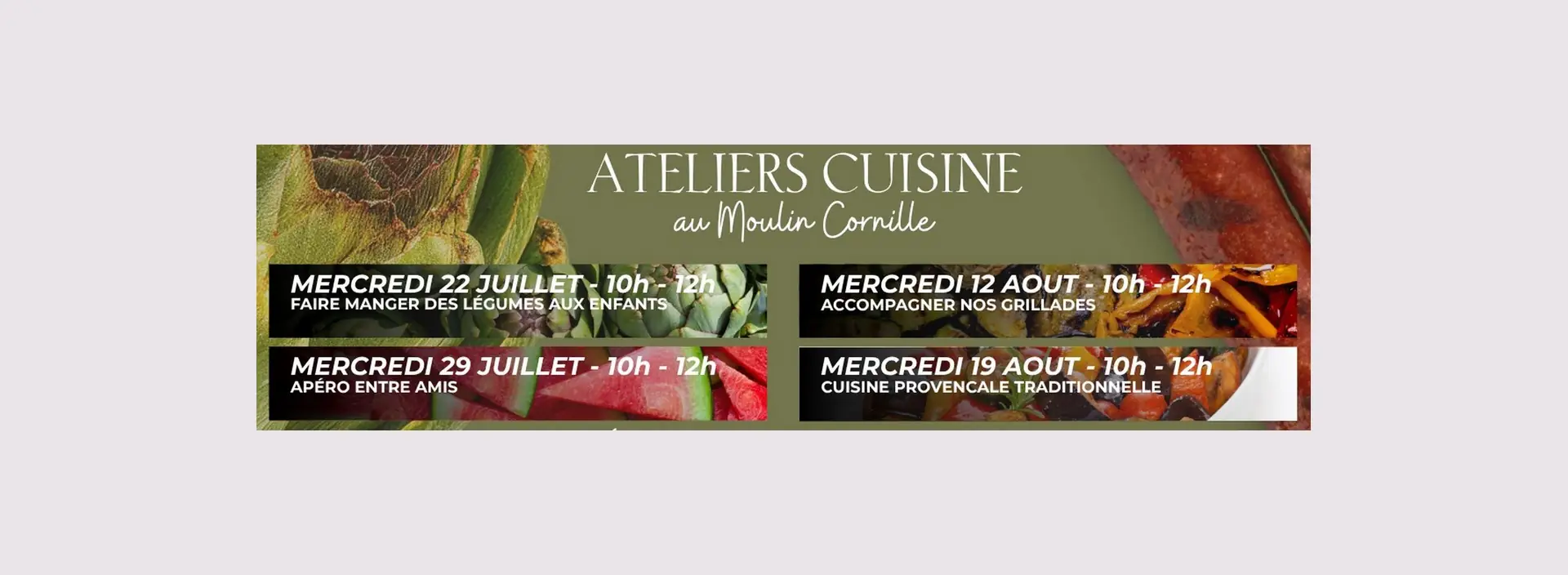 Les ateliers cuisine du Moulin Cornille