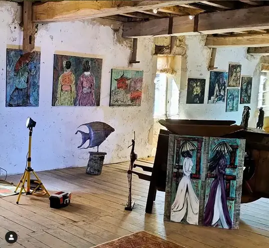 Galerie d'exposition et jardin d'agrément au domaine de Sengresse