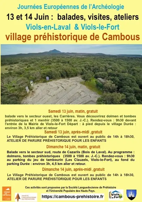 Journées Nationales de l’Archéologie 2026 - Cambous