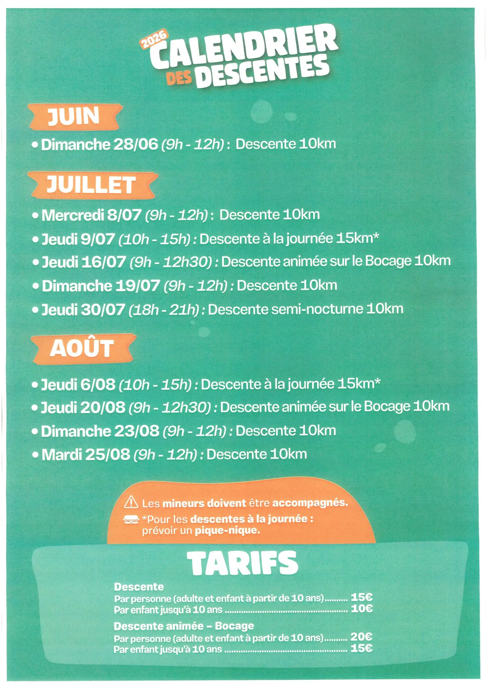 Descentes du Cher en canoë