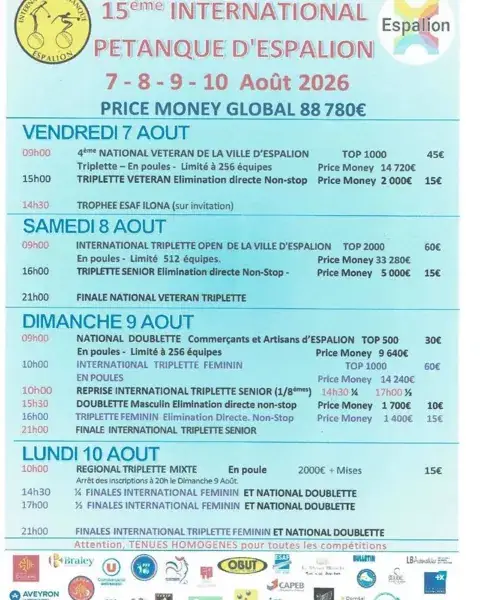 International de Pétanque - 15e édition