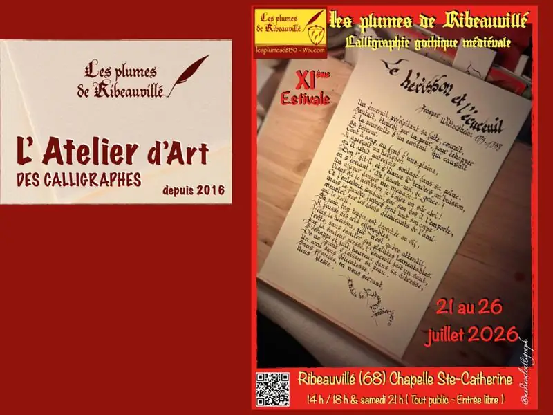 XI° Estivale de la calligraphie gothique médiévale - Les plumes de Ribeauvillé
