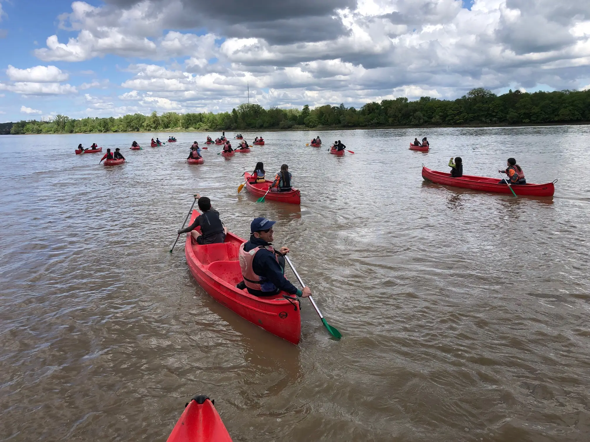 Descente de la Garonne en canoë avec observation du mascaret