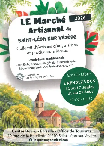 Marché artisanal de Saint Léon sur Vézère