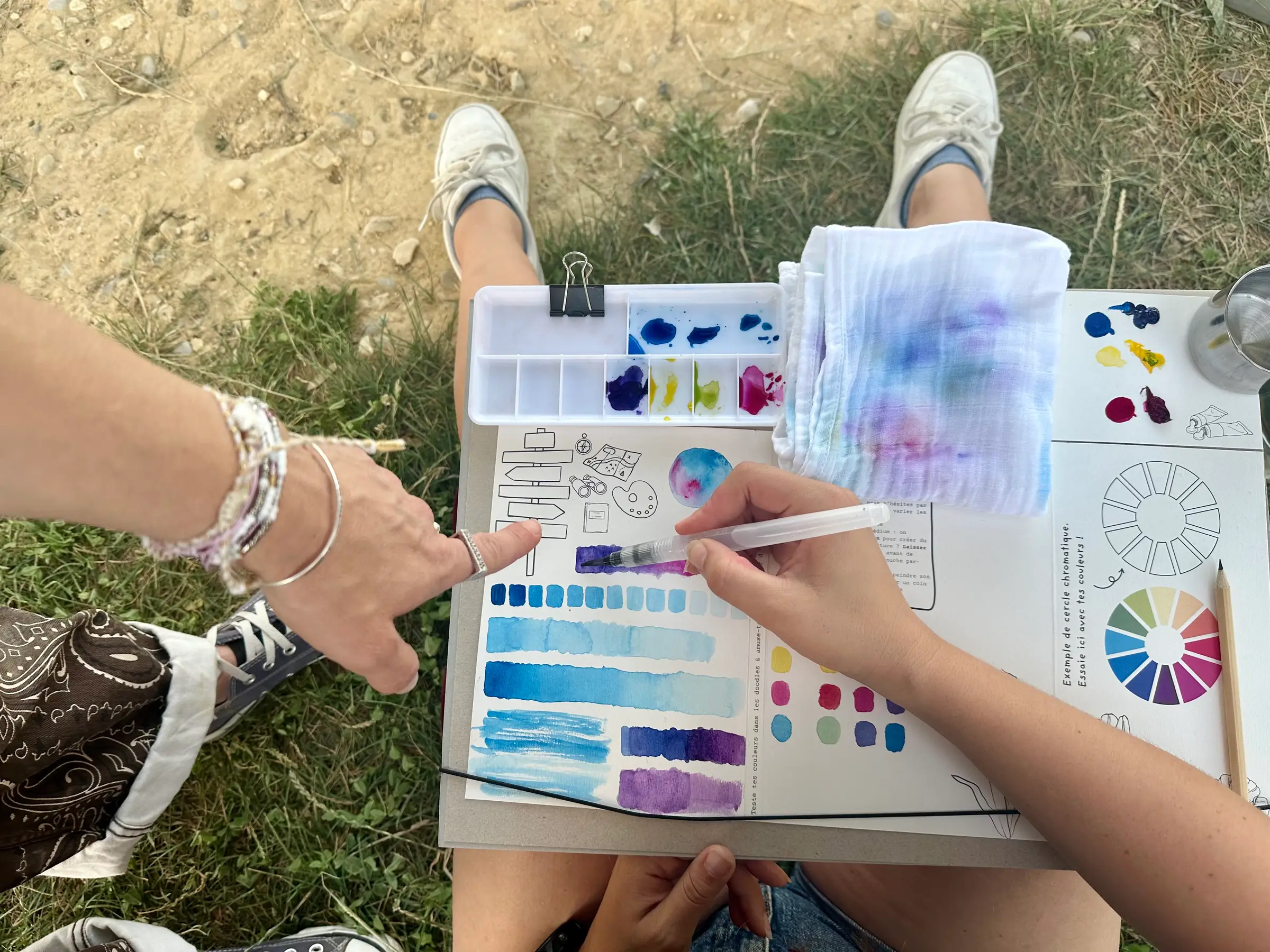 Pause ré-créative à l'aquarelle au Jardin des Peintres